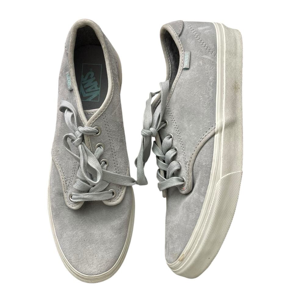 VANS 10 Lace Up Sneakers Light Blue Suede Like Material Casual Shoes